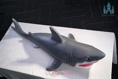 Baby Shark 110 cm Dolls Castle Weißer Hai Furry Love Doll Mit kostenloser abnehmbarer Zunge