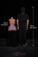 Yadira 60 cm E-Körbchen Climax 662# Ultraleichte Serie Silikon Torso Liebespuppen Mit Gelbrüsten