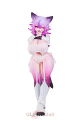 3.0 Vixen Voss MRL Silikon Lila Fuchsdame Furry Sexdoll Mit Metallskelett und passender Kleidung