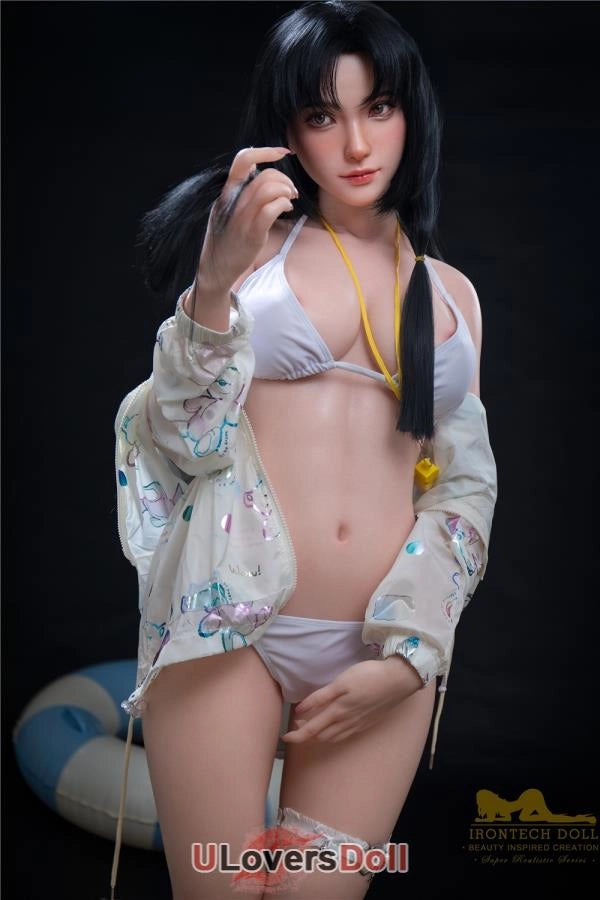 kitty - 166cm C-Cup S32 Kopf Vollsilikon mit Nat¨¹rlicher Haut Silikonpuppe Irontech Doll Irontech Doll SD604701