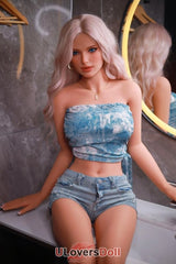 Flora [Sofort lieferbar] Standf¨¹?e eingebaute Vagina C-Cup Doppelgelenke + Achselzucken + Gelee-Milch + Zunge + Fingerskelett + Gebr?unt Haut (100% Nagelneu) Gelee Br¨¹ste Fire Doll Fire Deutschland Lager CFI1094901E