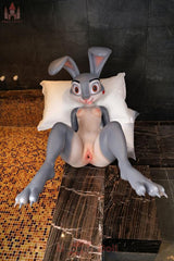 Rabitty 168 A-Körbchen Dolls Castle Häsin Furry Sexdolls mit beweglicher Zunge
