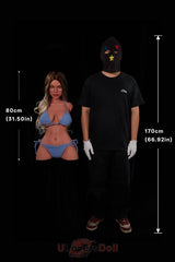 Hedia 80 cm E-Körbchen Climax 662# Ultraleichte Serie Große Brüste Silikon Torso Lovedoll Mit Kopf