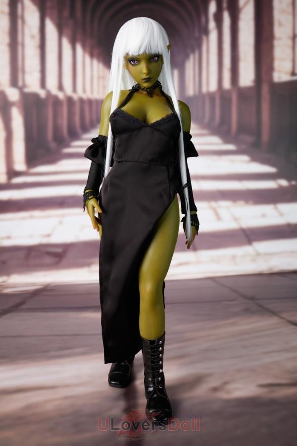Momoko A-Körbchen Climax Si60 L Olivgrüne Haut Silikon Goblin Sexpuppen Zwei Outfits Stehen Zur Auswahl