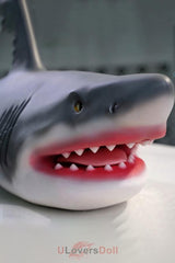 Baby Shark 110 cm Dolls Castle Weißer Hai Furry Love Doll Mit kostenloser abnehmbarer Zunge