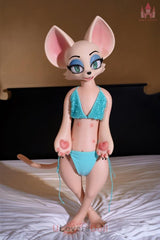 Bat 100 cm A-Körbchen SZ16-Kopf Dolls Castle Furry Sexpuppe Mit EVO-Skelett