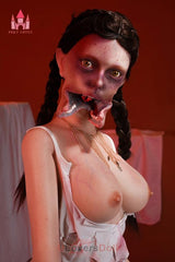 Zombiella 156 cm D-Körbchen Dolls Castle Vampir Silikon Sexin Doll Mit Gel-Brüsten und Gel-Gesäß