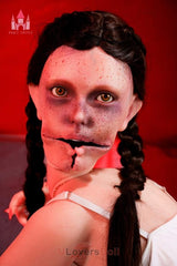 Zombiella 156 cm D-Körbchen Dolls Castle Vampir Silikon Sexin Doll Mit Gel-Brüsten und Gel-Gesäß