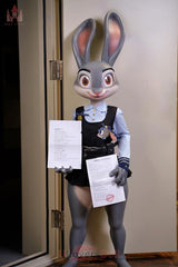 Rabitty 168 A-Körbchen Dolls Castle Häsin Furry Sexdolls mit beweglicher Zunge