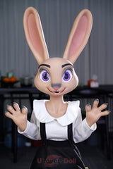 Eleni 120 C-Körbchen Dolls Castle Anthro Häsin Furry Sexpuppen mit EVO-Skelett