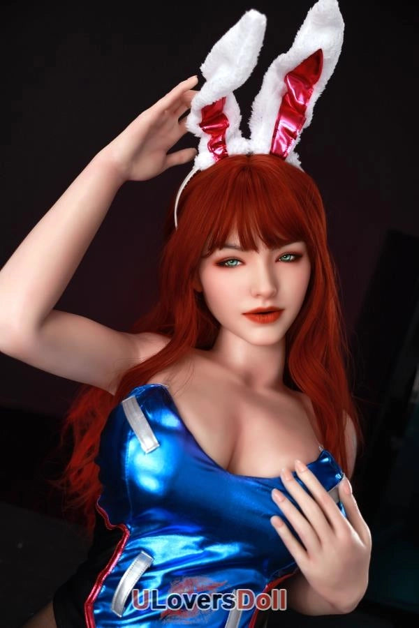 Valentine - 165cm F-Cup Nr.604 Kopf Silikon Liebespuppen Orange In Sex Doll Orange in SD812001