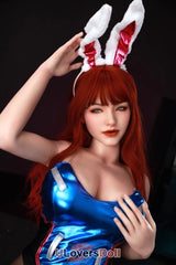 Valentine - 165cm F-Cup Nr.604 Kopf Silikon Liebespuppen Orange In Sex Doll Orange in SD812001
