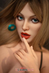 Magali - 168cm-B F-Cup Nr.469 Kopf Silikon Liebespuppen Orange In Sex Doll Orange in SD812801