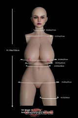 Yeloly Grace - YL106+88 Halbkörperpuppe mit simulierter Mundhöhle Großer Brusttorso I-Cup Torso Silikon