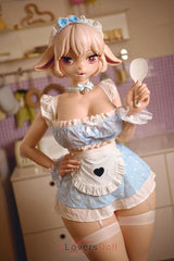 Aurelia-3 160 cm D-Körbchen Moonvale Silikon Schaf Anime Liebespuppen Mit ROS und beweglichem Unterkiefer