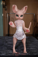 Cream Mouse SZ17-Kopf Dolls Castle Silikon Furry Lovedolls Optional mit Ganzkörper-Behaarungstechnologie erhältlich