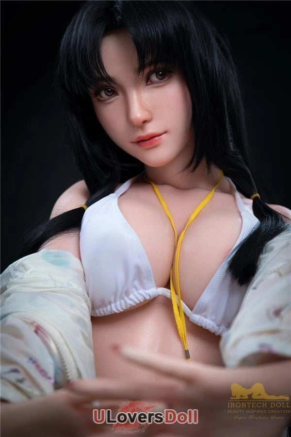 kitty - 166cm C-Cup S32 Kopf Vollsilikon mit Nat¨¹rlicher Haut Silikonpuppe Irontech Doll Irontech Doll SD604701