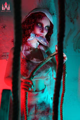 Ashraf 156 cm D-Körbchen Dolls Castle Vampirfrau Silikon Liebespuppe Mit EVO-Skelett