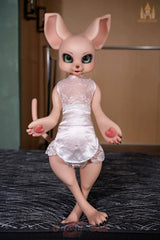 Cream Mouse SZ17-Kopf Dolls Castle Silikon Furry Lovedolls Optional mit Ganzkörper-Behaarungstechnologie erhältlich