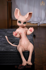 Cream Mouse SZ17-Kopf Dolls Castle Silikon Furry Lovedolls Optional mit Ganzkörper-Behaarungstechnologie erhältlich