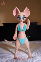 Bat 100 cm A-Körbchen SZ16-Kopf Dolls Castle Furry Sexpuppe Mit EVO-Skelett