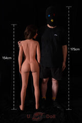 Tori.A 154 cm A-Körbchen Climax Hybrid Sexpuppe Mit beweglichem Unterkiefer und realistischer Mundstruktur
