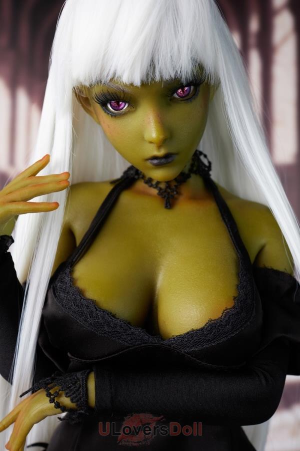 Momoko A-Körbchen Climax Si60 L Olivgrüne Haut Silikon Goblin Sexpuppen Zwei Outfits Stehen Zur Auswahl
