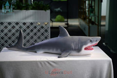 Baby Shark 110 cm Dolls Castle Weißer Hai Furry Love Doll Mit kostenloser abnehmbarer Zunge