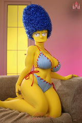 Marge Simpson 147 cm K-Körbchen Dolls Castle #SZ12-Kopf Silikon Anime Sex Puppe Mit Gel-Brüsten und Gel-Gesäß