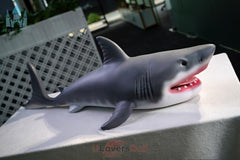 Baby Shark 110 cm Dolls Castle Weißer Hai Furry Love Doll Mit kostenloser abnehmbarer Zunge
