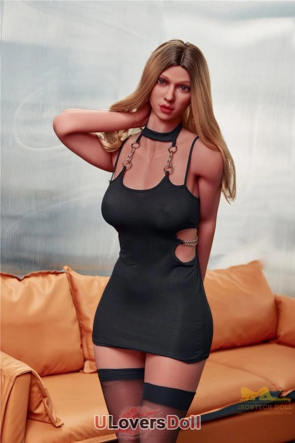 Vrrly Atemberaubendes Auftreten TPE Liebespuppe Braun Haut D-cup Irontech Doll Irontech Doll SD593401
