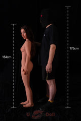 Tori.A 154 cm A-Körbchen Climax Hybrid Sexpuppe Mit beweglichem Unterkiefer und realistischer Mundstruktur