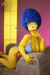 Marge Simpson 147 cm K-Körbchen Dolls Castle #SZ12-Kopf Silikon Anime Sex Puppe Mit Gel-Brüsten und Gel-Gesäß