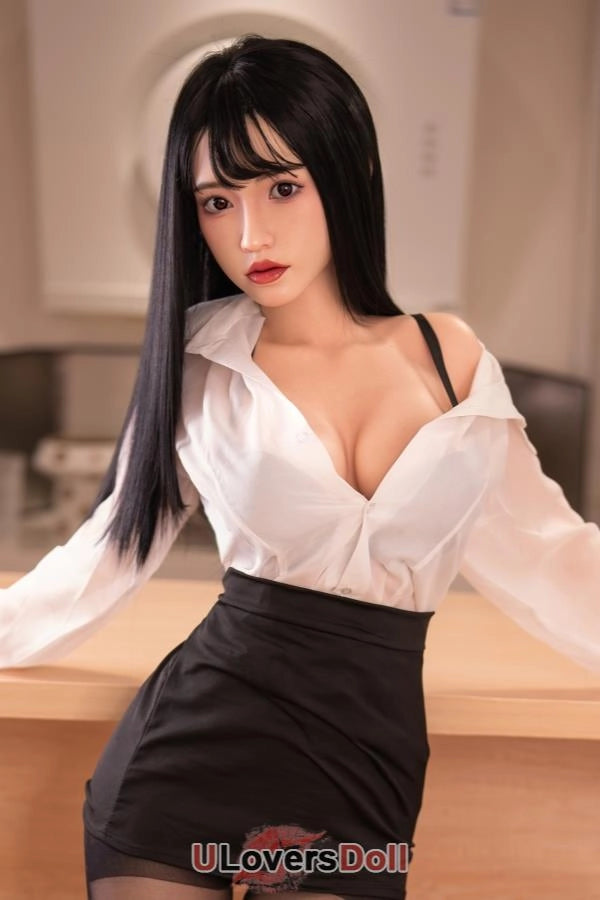 Perrine - 158cm-B C-Cup Nr.739 Kopf K¨¹nstliche Mundh?hle Silikon Liebespuppen Orange In Sex Doll Orange in SD844301