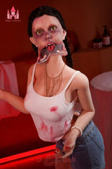 Zombiella 156 cm D-Körbchen Dolls Castle Vampir Silikon Sexin Doll Mit Gel-Brüsten und Gel-Gesäß