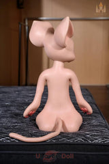 Cream Mouse SZ17-Kopf Dolls Castle Silikon Furry Lovedolls Optional mit Ganzkörper-Behaarungstechnologie erhältlich