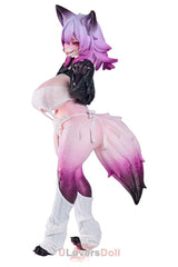 3.0 Vixen Voss MRL Silikon Lila Fuchsdame Furry Sexdoll Mit Metallskelett und passender Kleidung