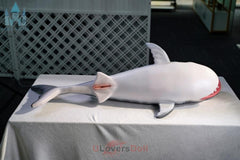 Baby Shark 110 cm Dolls Castle Weißer Hai Furry Love Doll Mit kostenloser abnehmbarer Zunge