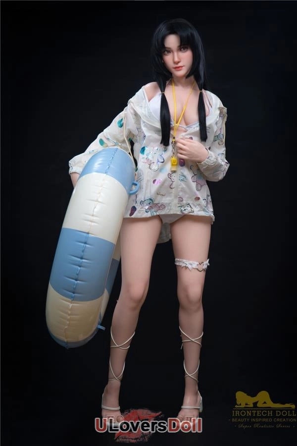 kitty - 166cm C-Cup S32 Kopf Vollsilikon mit Nat¨¹rlicher Haut Silikonpuppe Irontech Doll Irontech Doll SD604701