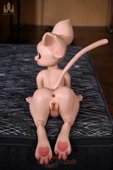 Cream Mouse SZ17-Kopf Dolls Castle Silikon Furry Lovedolls Optional mit Ganzkörper-Behaarungstechnologie erhältlich