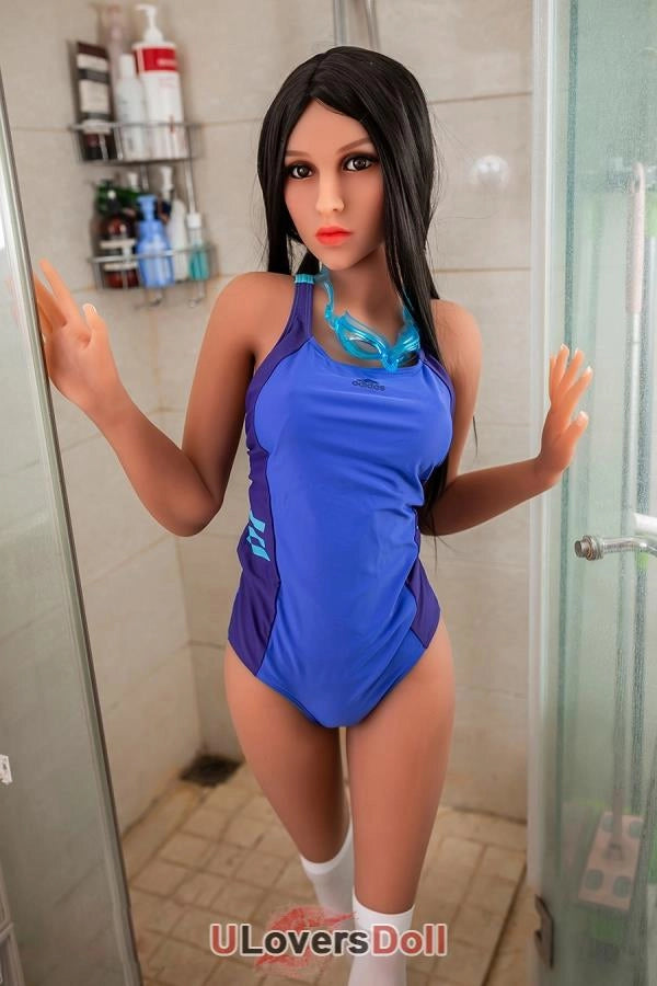 Daria [Sofort lieferbar] + Stehende Füße + Integrierte Vagina 151cm Nr.91 Kopf Braune Augen (100% Nagelneu) Große Brüste DL Doll DL Deutschland Lager CDL14891E