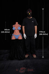 Yadira 60 cm E-Körbchen Climax 662# Ultraleichte Serie Silikon Torso Liebespuppen Mit Gelbrüsten