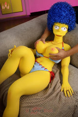 Marge Simpson 147 cm K-Körbchen Dolls Castle #SZ12-Kopf Silikon Anime Sex Puppe Mit Gel-Brüsten und Gel-Gesäß