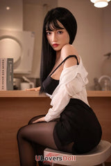 Perrine - 158cm-B C-Cup Nr.739 Kopf K¨¹nstliche Mundh?hle Silikon Liebespuppen Orange In Sex Doll Orange in SD844301