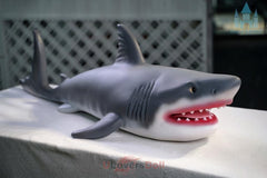 Baby Shark 110 cm Dolls Castle Weißer Hai Furry Love Doll Mit kostenloser abnehmbarer Zunge