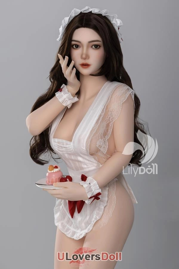 Elara-C - 158cm D-Cup LH030A-C Wei?er Silikonkopf TPE-K?rper Lilydoll Liebespuppe LilyDoll LD005