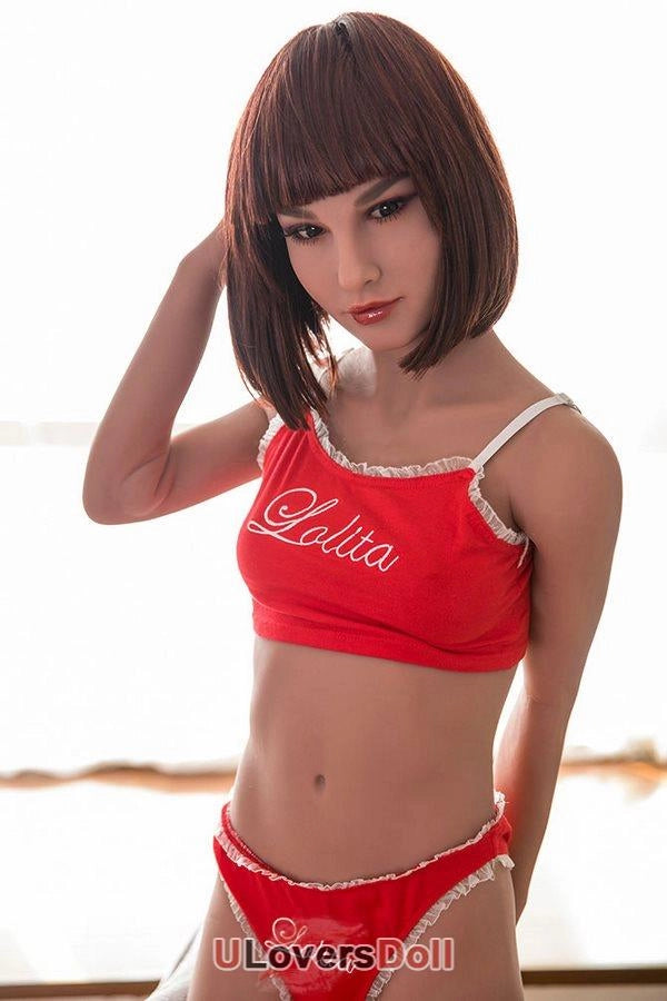 Frida Atemberaubend Schön TPE Real Sex Puppe Kopf von Nr.4 Dark Tan Hautfarbe A-Cup Fire Doll Fire Doll SD300401