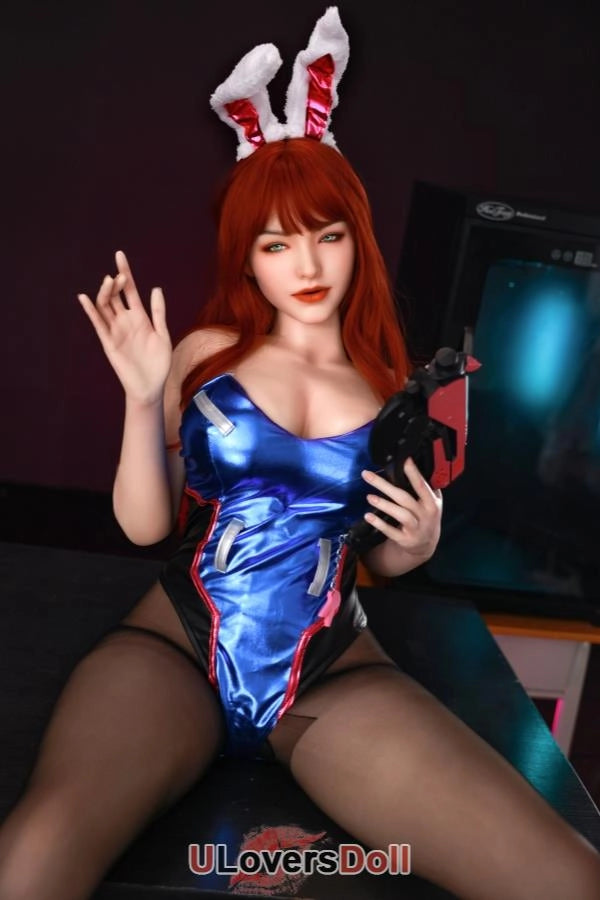 Valentine - 165cm F-Cup Nr.604 Kopf Silikon Liebespuppen Orange In Sex Doll Orange in SD812001