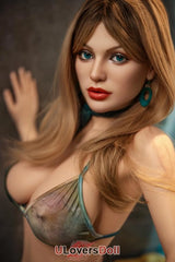 Magali - 168cm-B F-Cup Nr.469 Kopf Silikon Liebespuppen Orange In Sex Doll Orange in SD812801