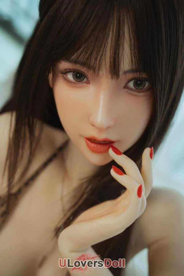 Huguette - 169cm G-Cup Nr.543-E Kopf K¨¹nstliche Mundh?hle Silikon Liebespuppen Orange In Sex Doll Orange in SD844101